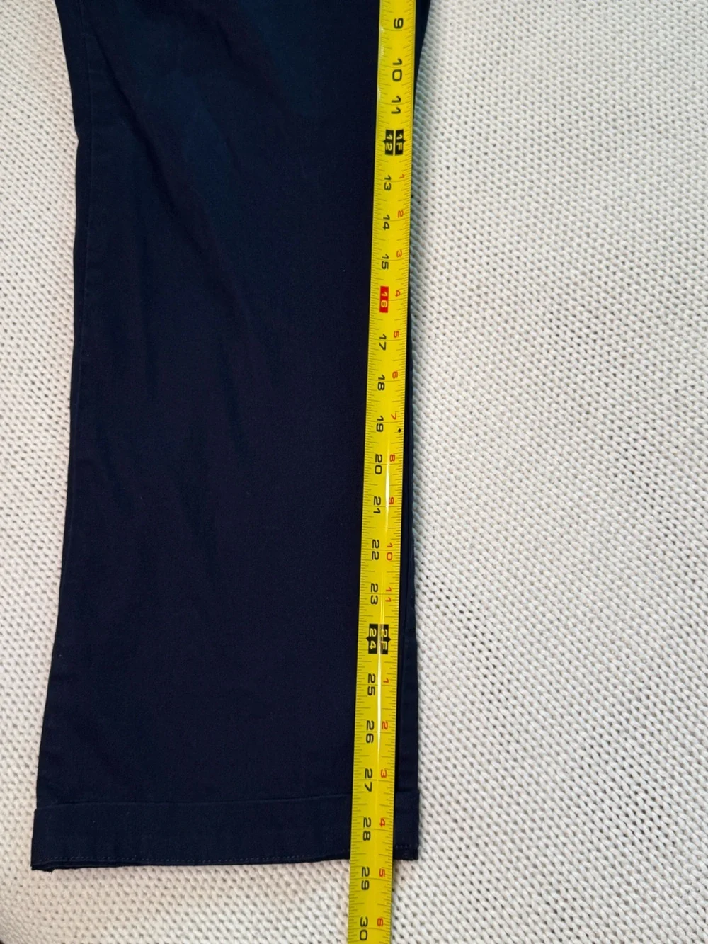 Gloria Vanderbilt Cuffed Navy Cotton Chino Pants size 14